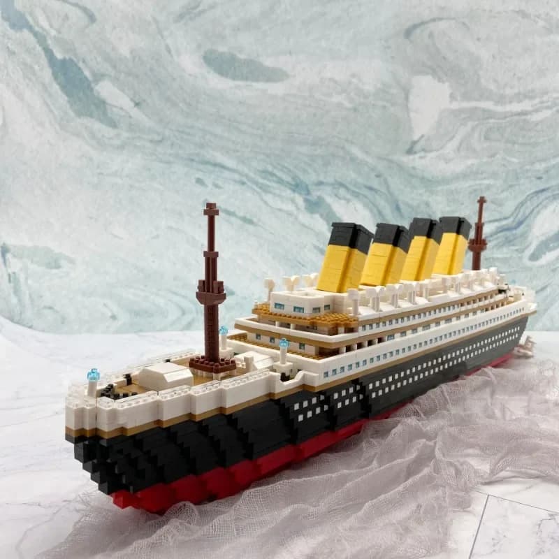 Blocs de construction de modèle de bateau Titanic, film créatif 3D, jouet en brique, bateau de croisière, jouets éducatifs DIY pour cadeaux de noël