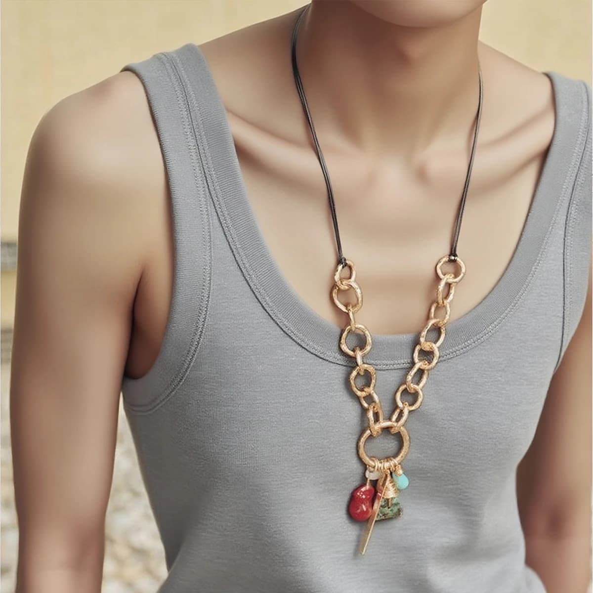Collier ras du cou rond 2026 pour femme, bijou de fête, cadeau, chaîne réglable, pendentif, colliers tendance, vente en gros