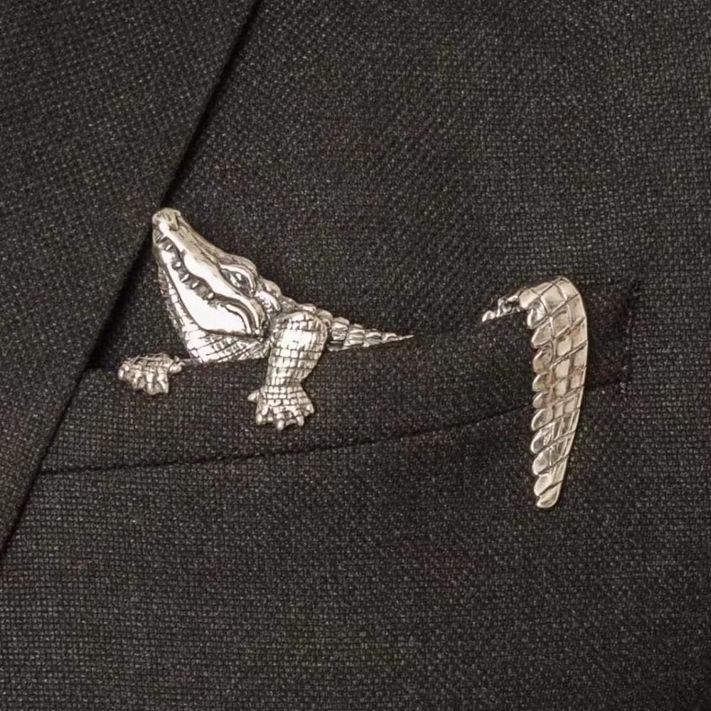 Broches crocodile tigre poulpe animaux pour hommes et femmes, exquises et créatives, Tradition rétro, costume pour homme, manteau, bijoux de décolleté
