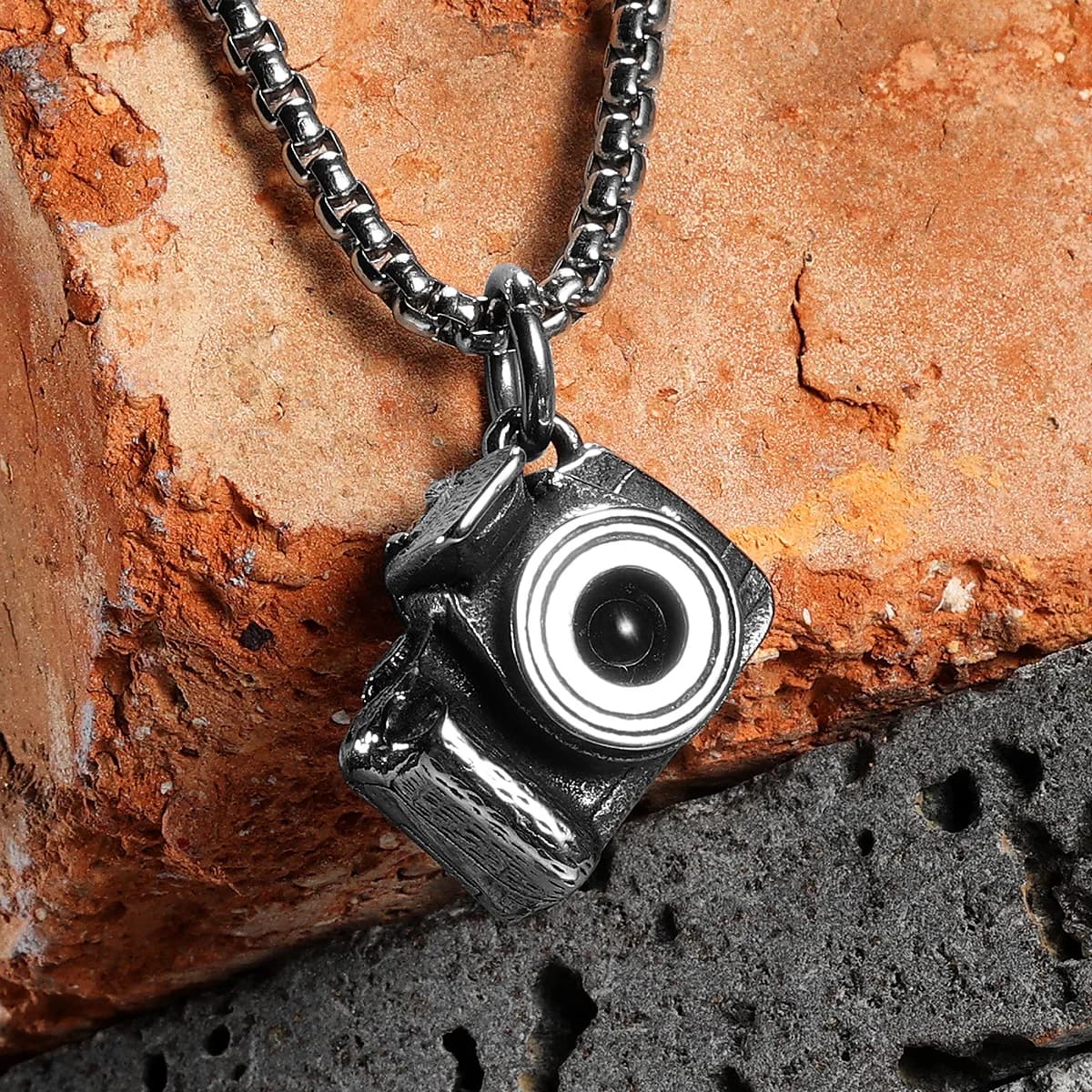 Colliers caméra rétro avec pendentif pour hommes et femmes