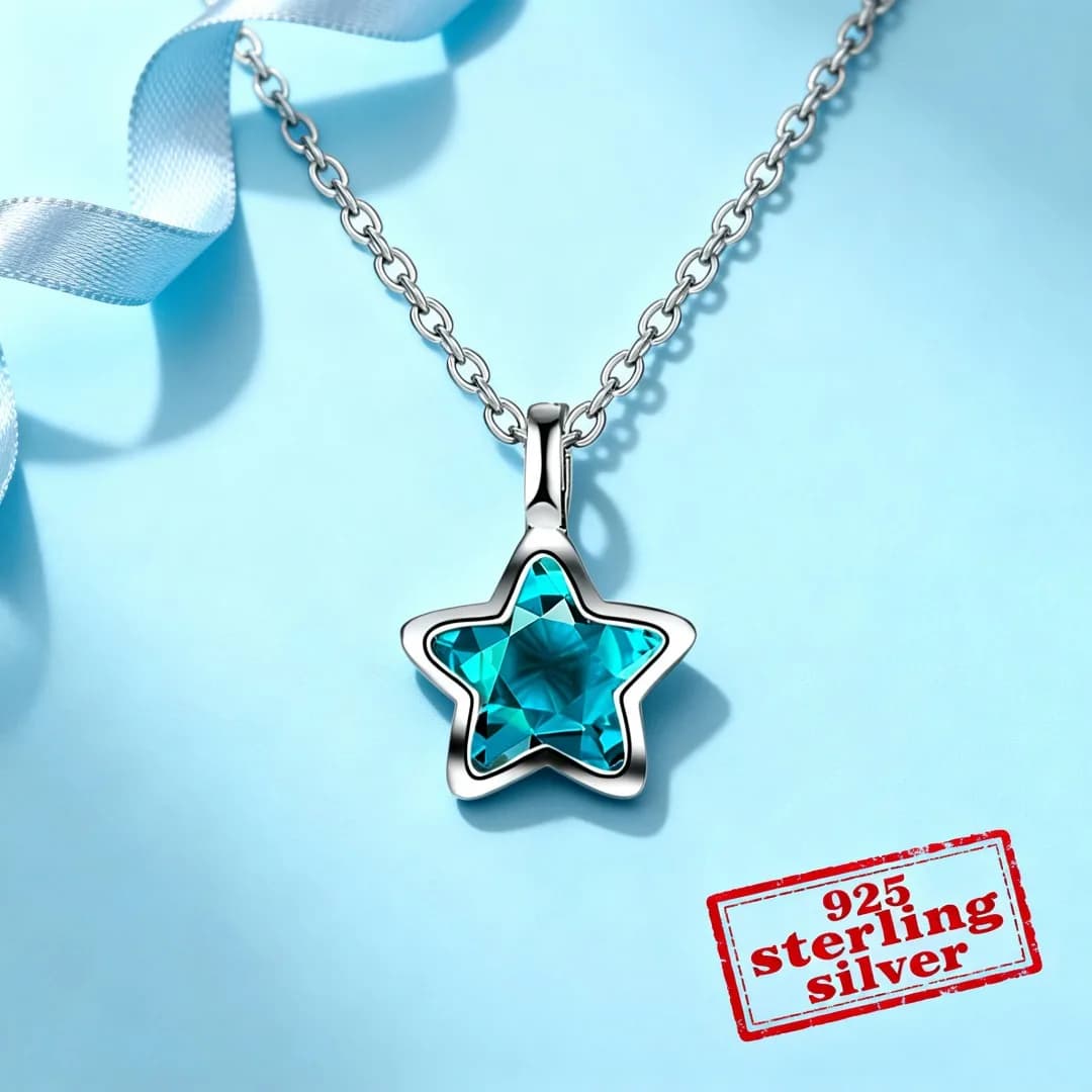 Collier étoile en argent Sterling 925 pour femmes
