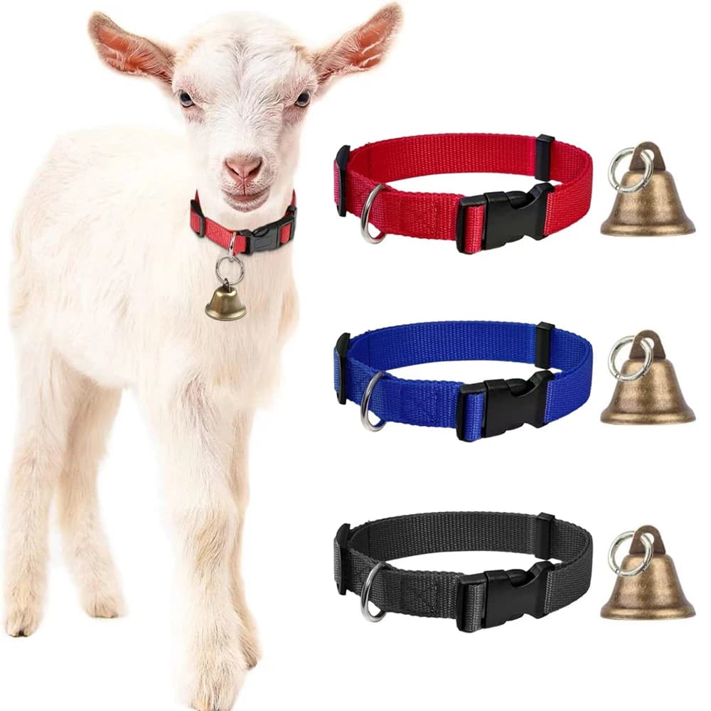 Colliers de chèvre avec cloches, cloches de pâturage pour cheval, mouton, collier réglable pour animaux de compagnie, cloche forte Anti-perte pour petits animaux de ferme, mouton, vache, 1 pièce