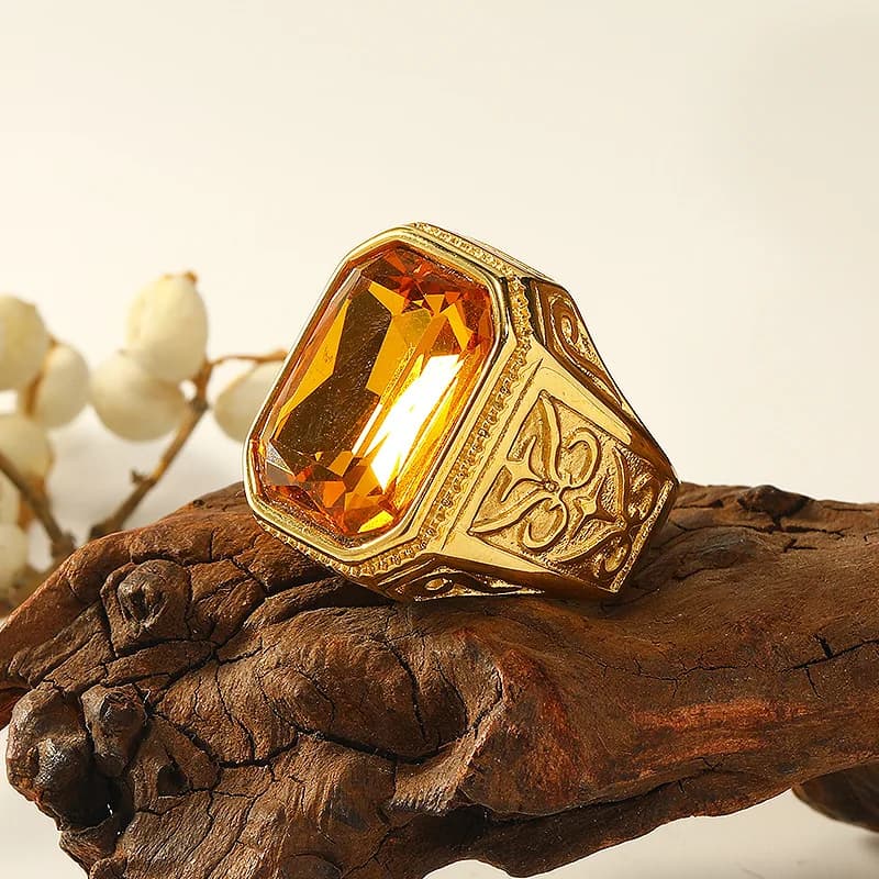 Bagues en pierre d'acier inoxydable pour hommes et femmes, bijoux de charme, bleu, noir, rouge, punk, hip hop, mode, haute qualité, cadeau, livraison directe