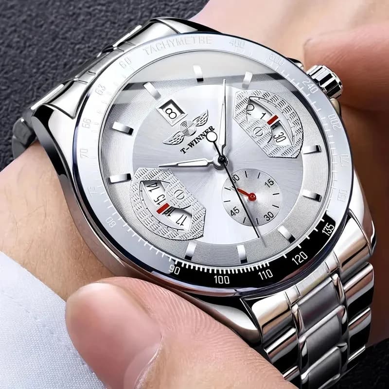 Montres de luxe pour hommes, dotées de designs mécaniques ronds, élégants et modernes, parfaites pour les soirées et le quotidien, une montre élégante et sophistiquée, idéale comme cadeau d'anniversai