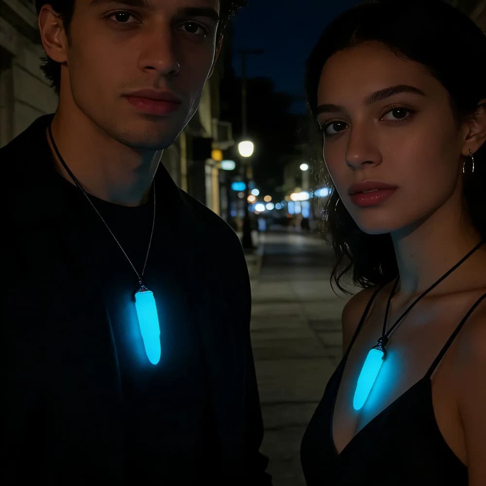 Collier pour hommes, bijoux lumineux élégants en forme de balle de handball