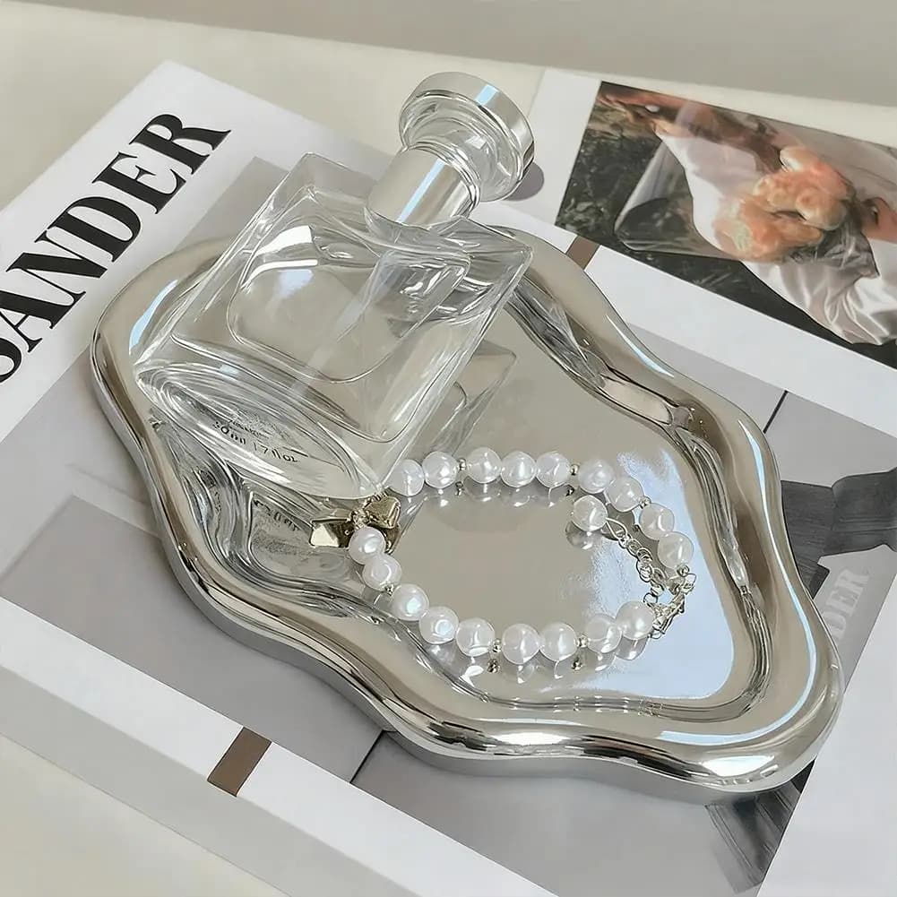Plateau de rangement de bijoux Simple, formes de nuage créatives, bijoux galvanisés, boucles d'oreilles, affichage d'anneaux, plat de bureau