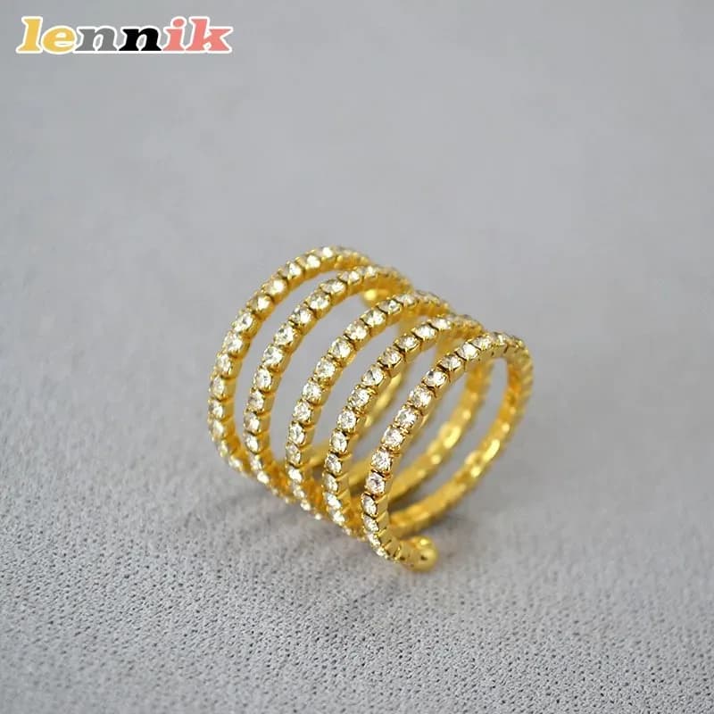 Bague empilable en laiton plaqué or LENNIK