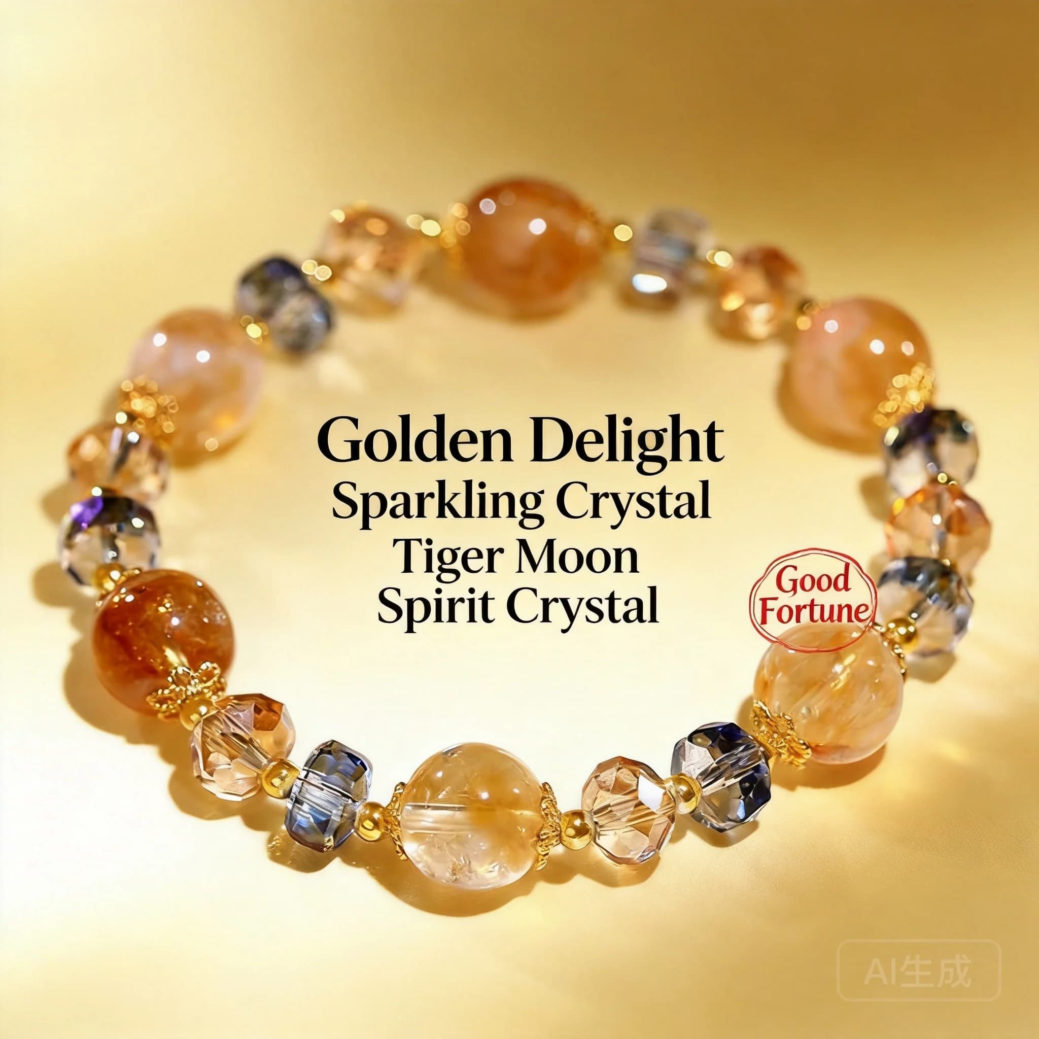 Bracelet en perles de citrine pour femme