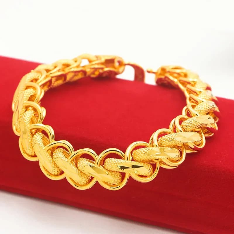 Bracelet en or 18 carats exquis pour homme