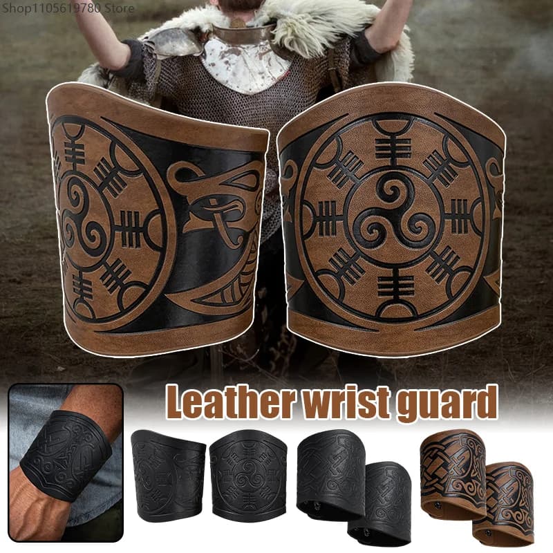 2026 Manchette de chevalier viking pirate, protège-poignet, accessoires de costume pour LARP et cosplay