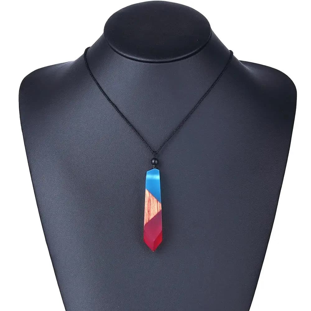 Mode femmes hommes collier à la main résine bois colliers et pendentifs corde noire chaîne collier en bois bijoux accessoires cadeaux