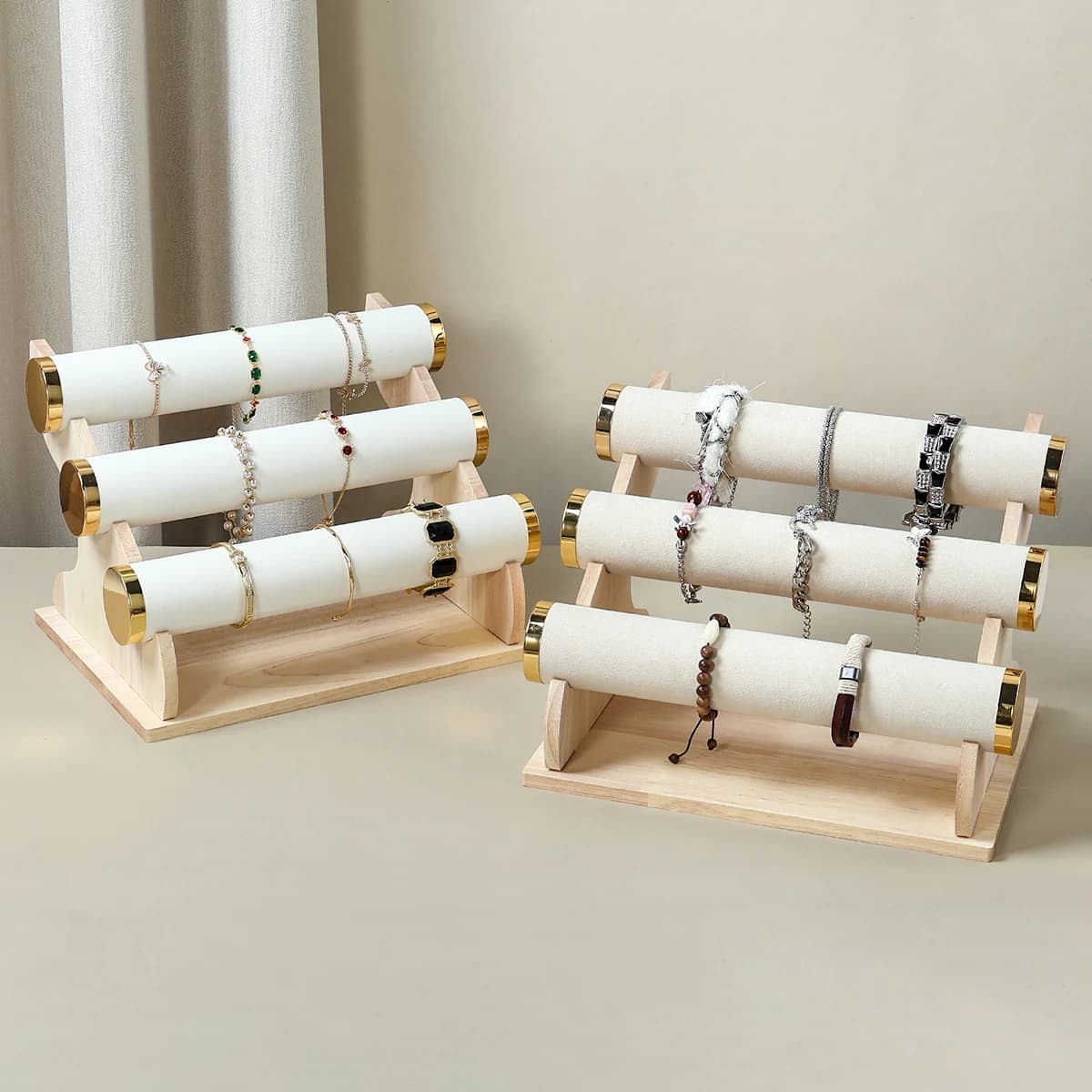 Présentoir de bracelets en velours, porte-bijoux, bracelet, support de rangement de montres, présentoir de bijoux, accessoires d'affichage