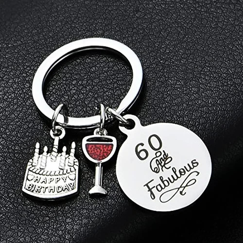 Porte-clés joyeux anniversaire pour hommes et femmes
