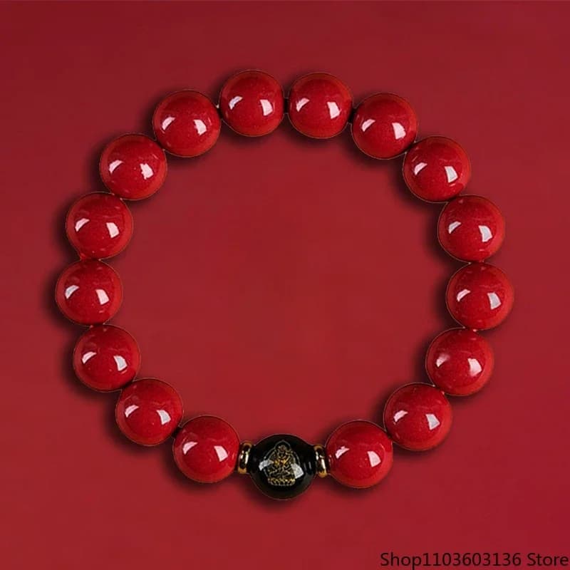 Bracelet bouddha cinabre de naissance, perles de Protection du corps, pour Couple, hommes et femmes, année de noël, gardien du zodiaque