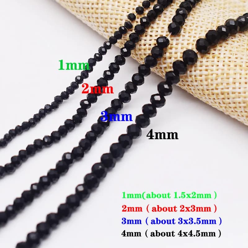 Yanqi-Perles Rondes en Clip à Facettes de 2, 3 et 4mm, Article d'Espacement en Verre, pour Bricolage de Bijoux