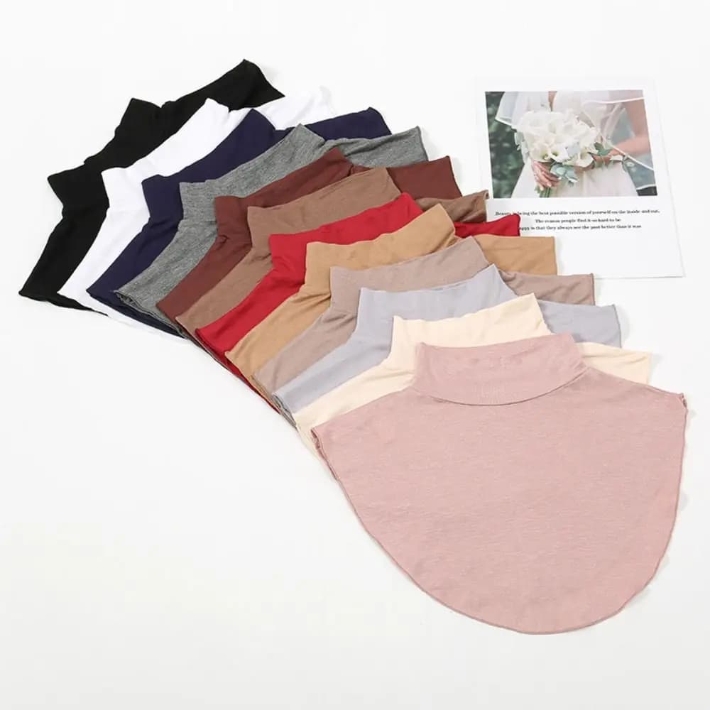 Faux col Modal, écharpe chaude, enveloppes de couleur unie, bavoir de Style coréen, châle d'hiver, col mi-haut pour étudiant