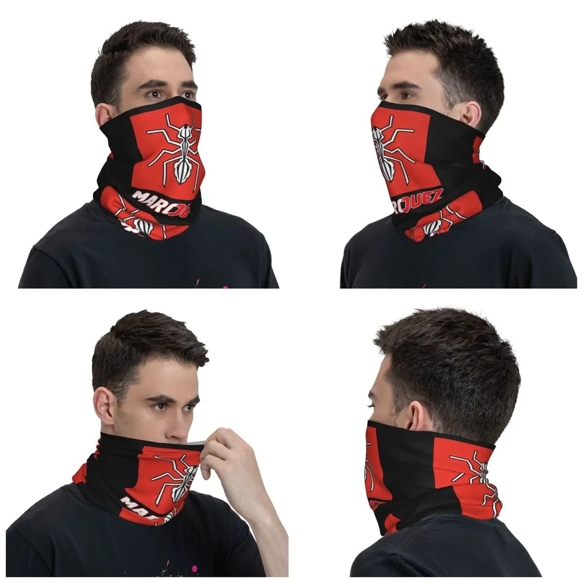 Guêtre de cou Marquezs de course de moto personnalisée pour hommes et femmes, écharpe Bandana coupe-vent d'hiver pour course de moto pour le cyclisme