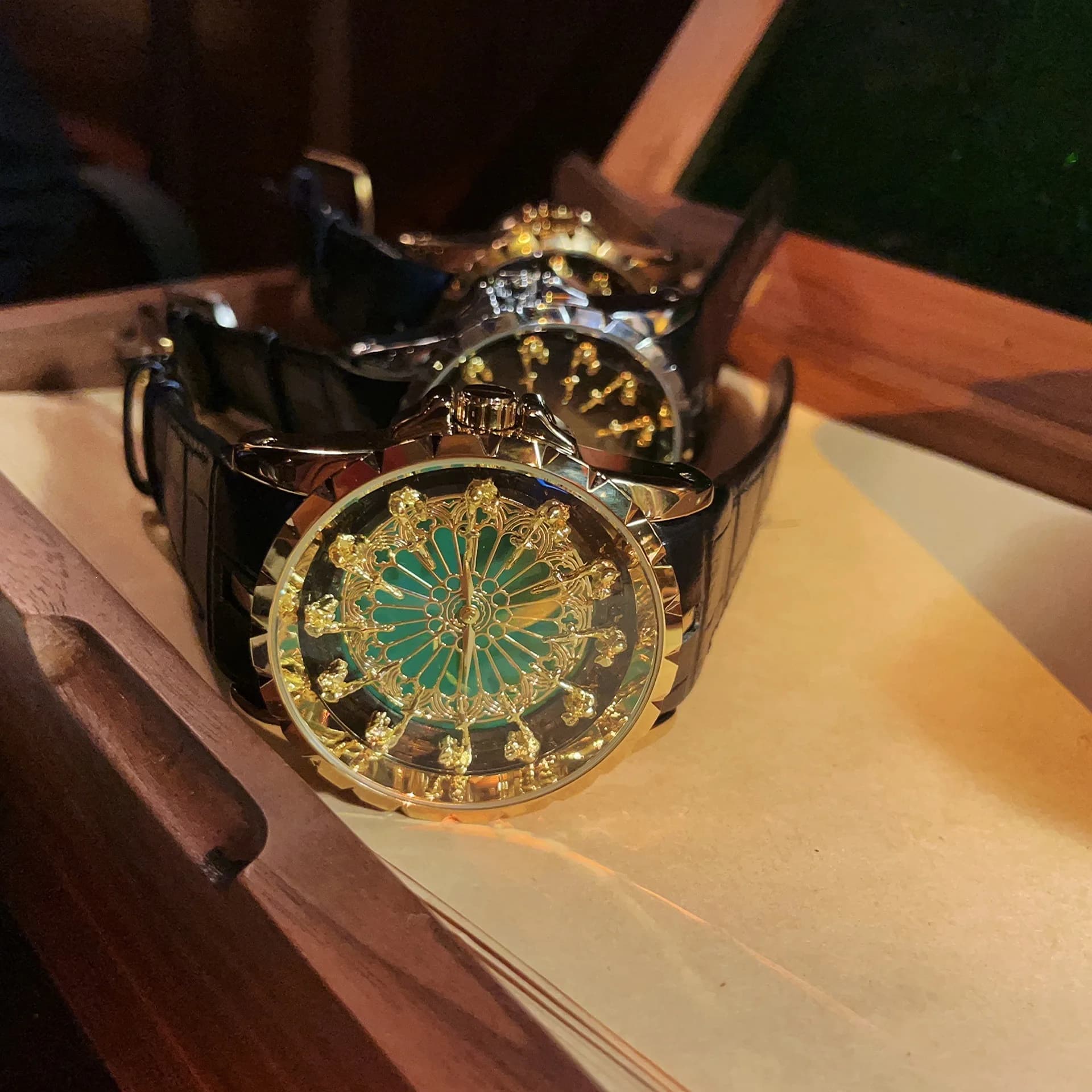 Montre pour homme Twelve Knights Round Table, concept rétro, quartz, design créatif, simple, sportive, étanche, acier.