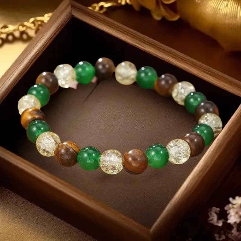 Bracelet d'argent riche pour femmes, style bohème, pierre d'oeil de tigre naturelle, bijoux tendance, cadeau de vacances