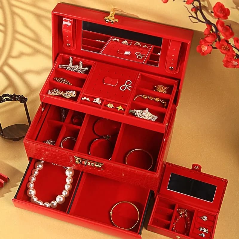 Boîte de présentation de bijoux avec verrouillage par mot de passe