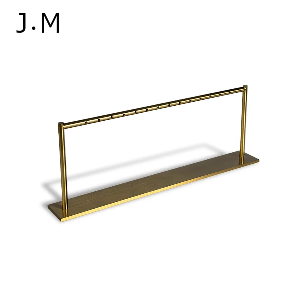 Lot de 2 présentoirs à boucles d'oreilles en métal, organisateur de rangement autoportant pour bijoux, modèle T-bar pour magasins de bijoux