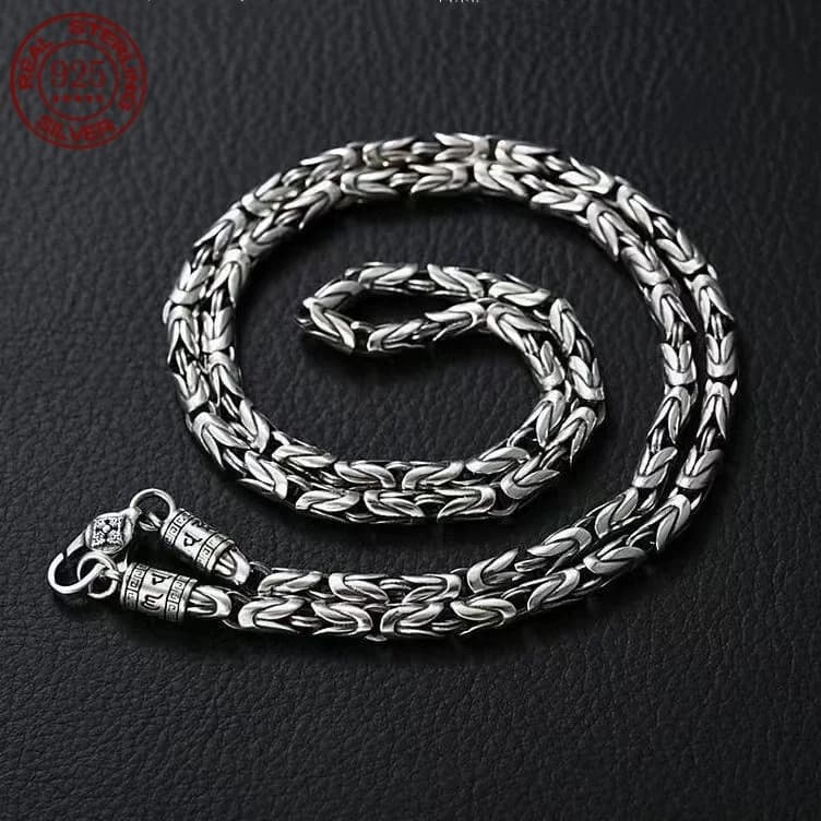 Nouvelle mode 2025, collier 100% argent sterling S925 6MM, tendance homme et femme, bijoux rétro, collier Hip Hop