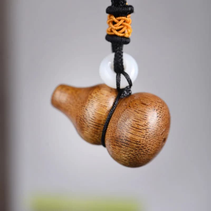 Kalimantan – pendentif gourde en bois d'agar, Grain de beurre, soie douce, vieux matériel, jeu culturel, petit ornement, cadeau de Festival