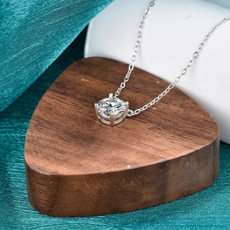Collier pendentif en argent sterling 925 classique et brillant pour femme, bijoux fins de mariage, accessoires, diamant simulé, cadeaux de fête