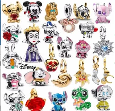 Pendentif Disney en argent Sterling 925, perles blanches en forme de Stitch, adaptées aux bracelets originaux, bijoux de fête exquis, cadeau, nouvelle collection 2026