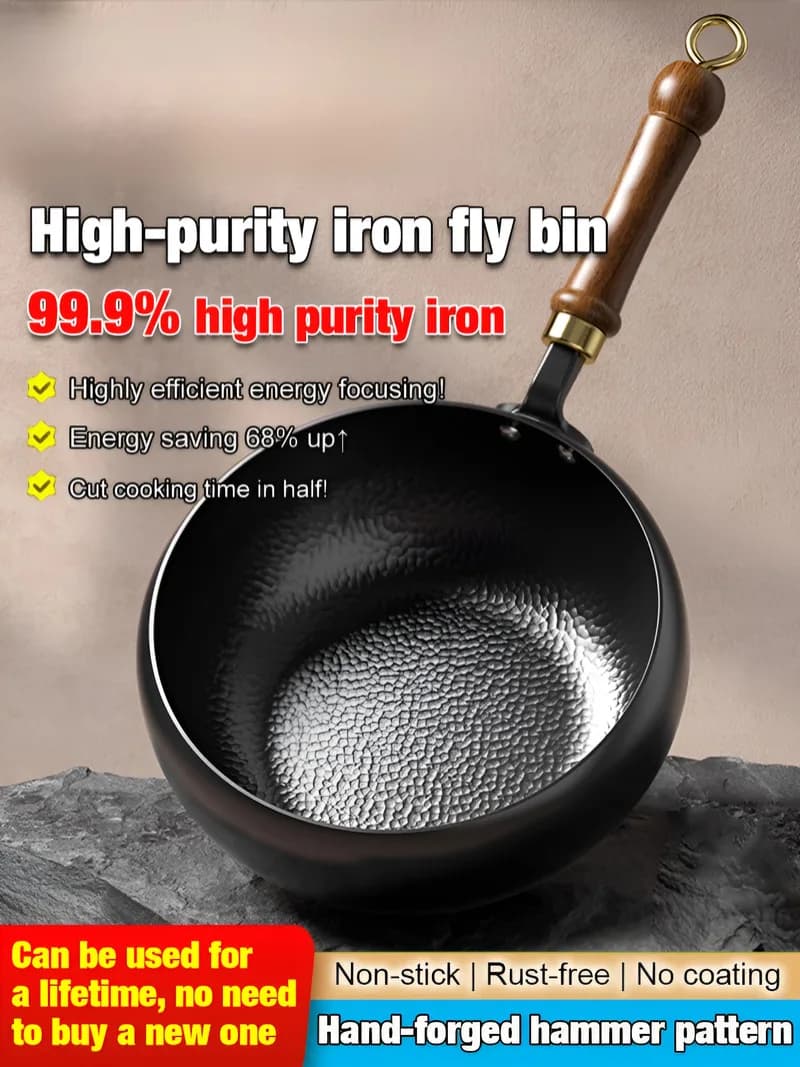 Poêle à frire chaudron Grande portion Méthode ancienne de ragoût non revêtu Pot de ventre martelé fait à la main Zuoqi Big Belly Pot Efficacité