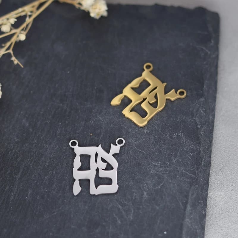 Breloques en métal Ahava Love in Hebrew pour bijoux, collier exécutif pour femme, pendentif artisanal en acier inoxydable, accessoires de bricolage, 3 pièces/lot