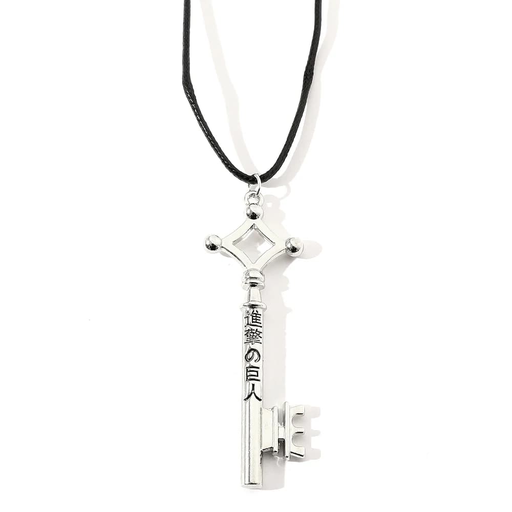 Collier Attack On Titan, pendentif clé d'Eren, Shingeki No Kyojin, bijoux vintage rétro à la mode pour hommes, cosplay