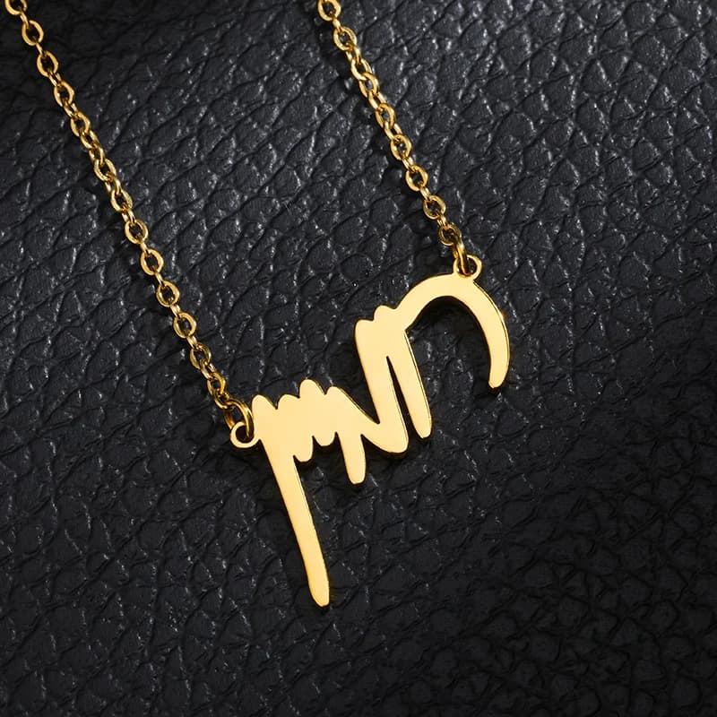 Collier personnalisé avec nom hébreu, bijoux ethniques juifs, chaîne en acier inoxydable, Signature personnalisée, ras du cou, accessoires quotidiens