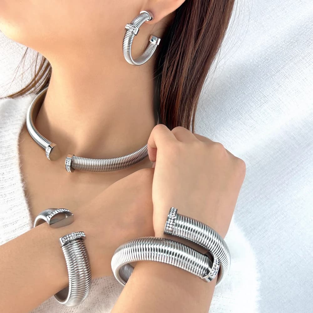 Ensemble de Bijoux en acier inoxydable