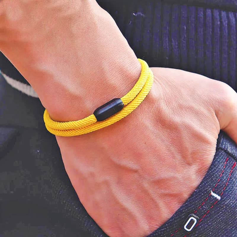 Mode corde Bracelet Homme attirer aimant Braclet Hombre acier inoxydable Braslet Homme accessoires cadeau pour petit ami mari