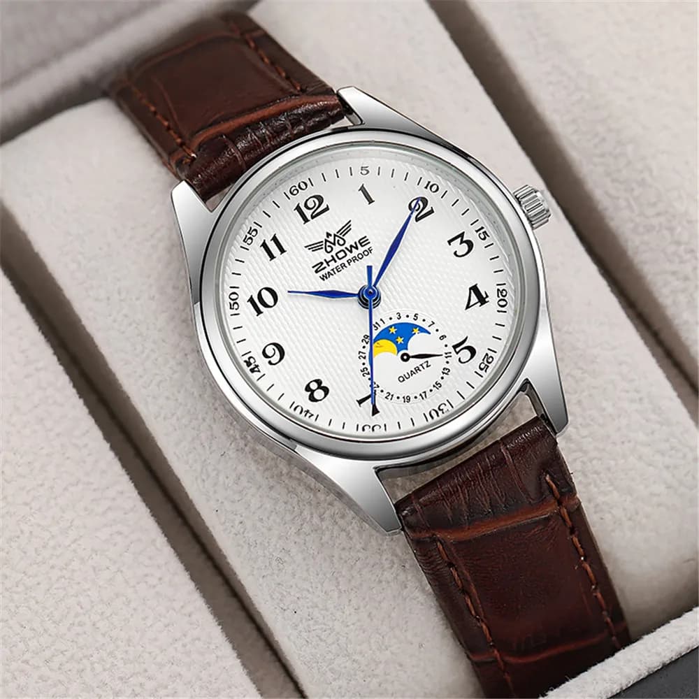 Mode 2025 nouvelle montre de Couple calendrier Simple montre à Quartz numérique décontracté en cuir noir dames horloge robe montres
