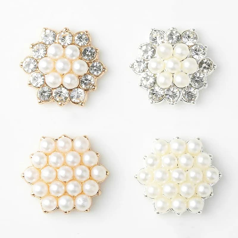 Meilleure vente brillant alliage 10 pièces/ensemble strass perle bijoux décorations vacances à la main produits créatifs accessoires en gros