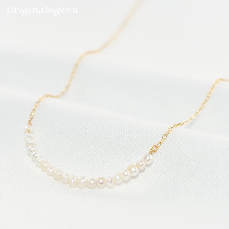 Collier de perles naturelles, bijoux faits à la main, ras du cou, pendentifs remplis d'or en argent 925, Collier Boho pour Femme