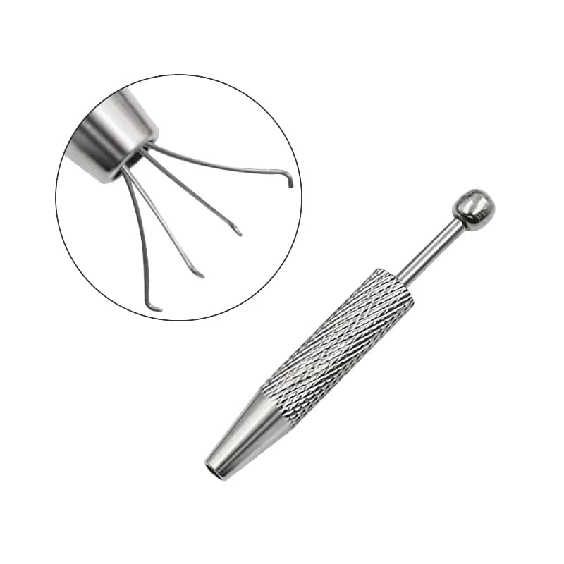 Pince à épiler avec 4 griffes, porte-bijoux, pièces de gemmes, outils de ramassage de vis, attrape-bijoux, pince à épiler, 4 griffes, 1 pièce