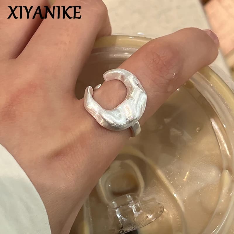 XIYANIKE-Bagues en forme de croissant de lune conviviale ré pour femmes et filles, manchette, mode hip hop, nouveaux bijoux, cadeau de fête, rock, 256
