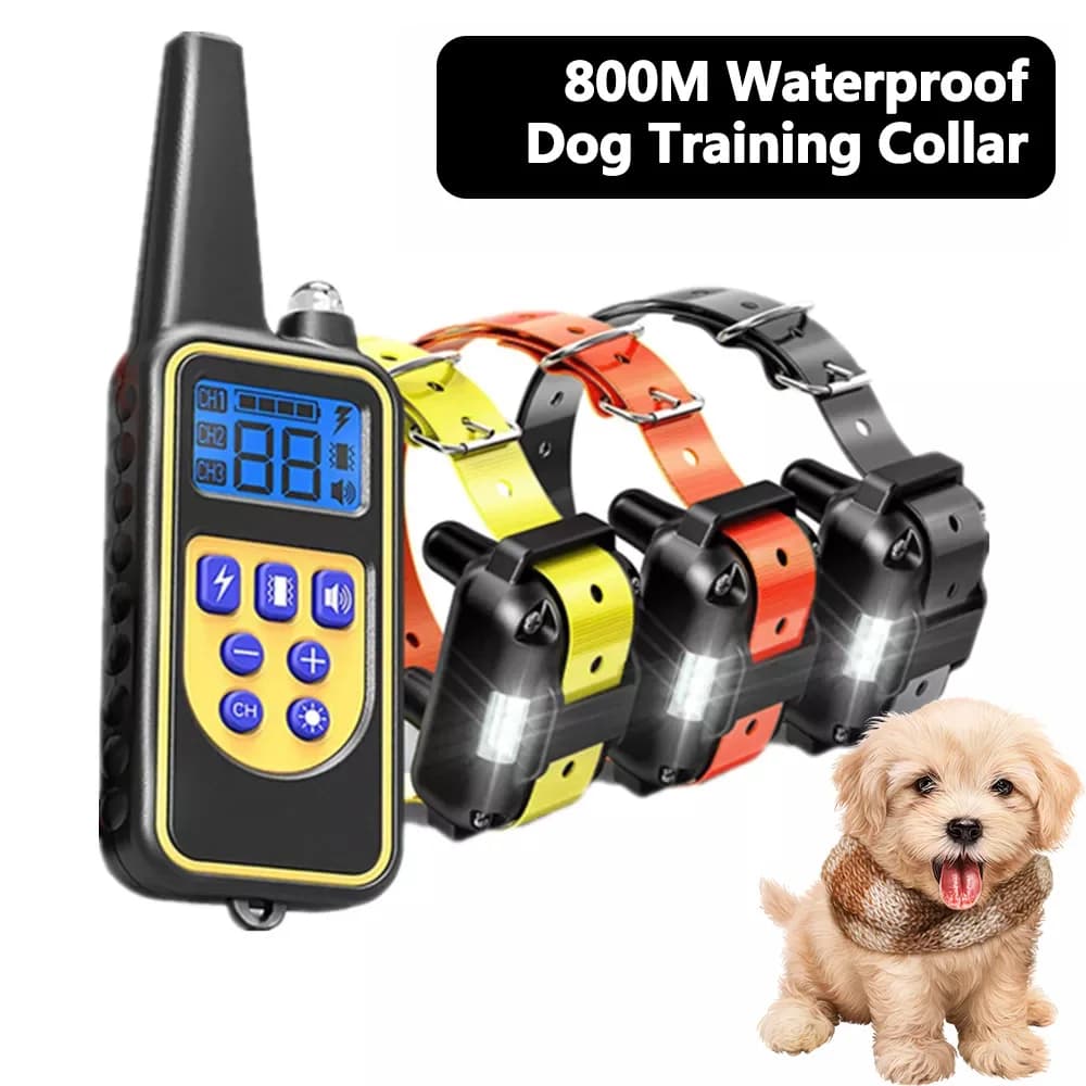 Collier anti-choc pour chien- [nouvelle édition] collier d'entraînement pour chiens de grande taille moyenne petit collier E Rechargeable étanche IPX7 avec bip,