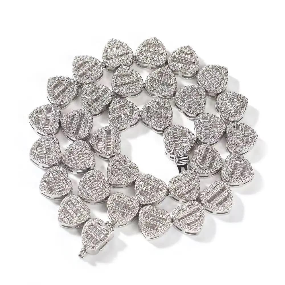 Collier d'amour incrusté de zircon, personnalité hip-hop, mode, collier de luxe léger