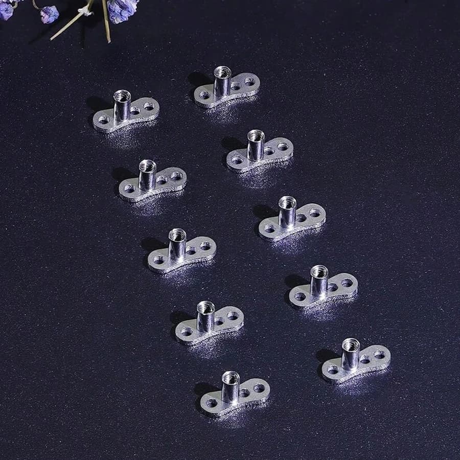 10 pièces G23 titane Base cutanée hypoallergénique ASTM-F136 Base d'implant médical Grade Piercing cutané bijoux pour femmes hommes