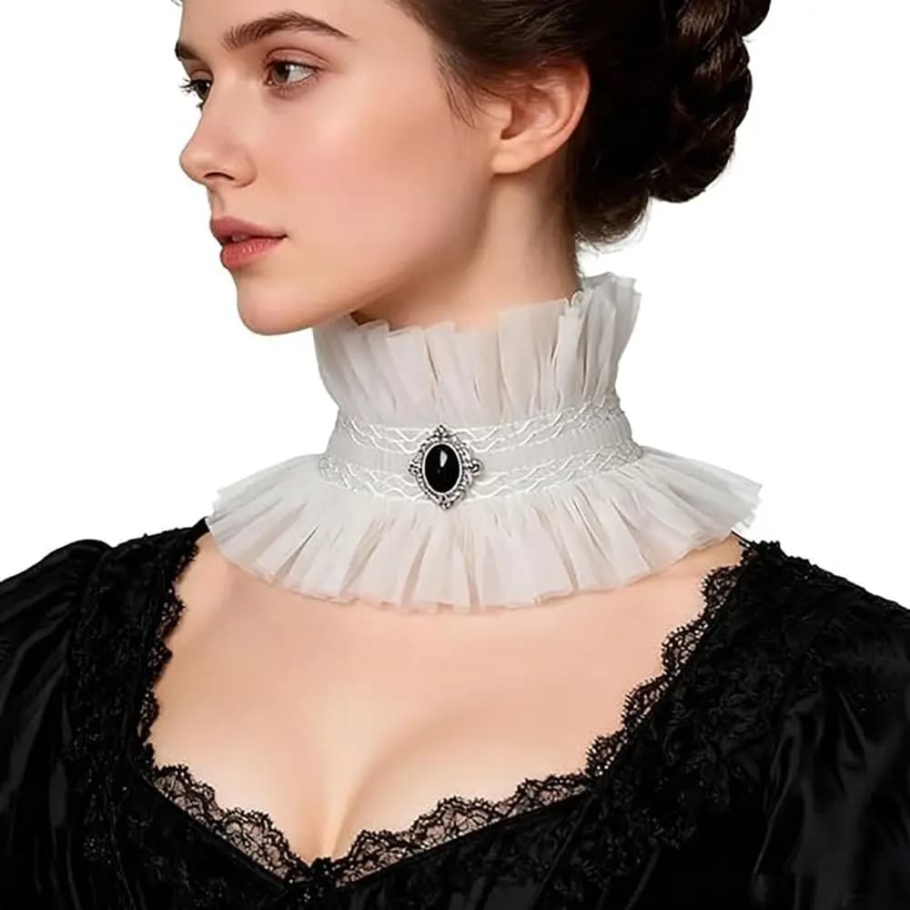 Collier de cou gothique à volants
