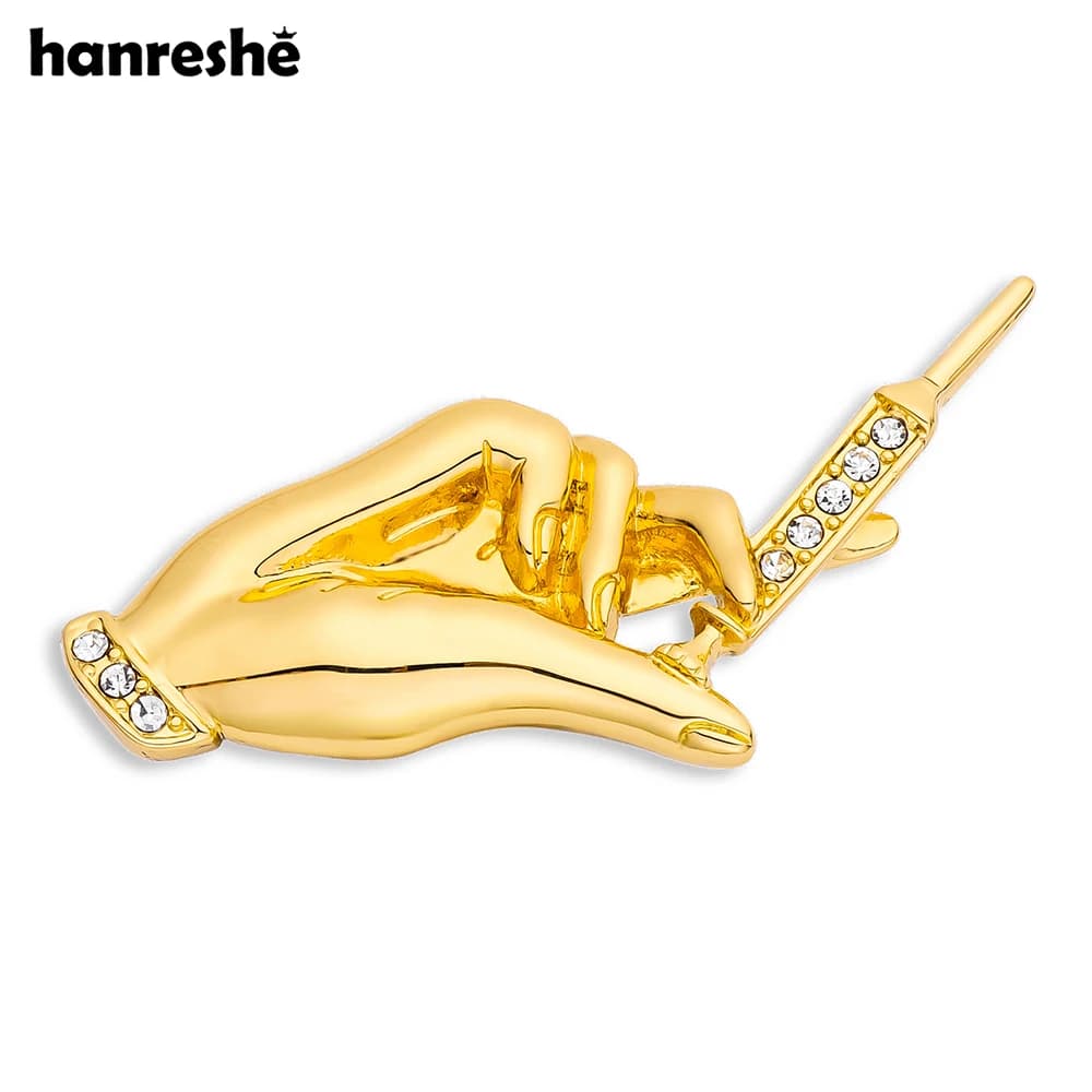 Hanreshe seringue injecteur cristal broche broche médical revers sac à dos Badge bijoux pour médecin infirmière médecine étudiant cadeaux