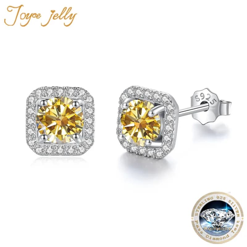 JoyceJelly 8H8A coupe D couleur VVS Moissanite diamant boucles d'oreilles de luxe en argent Sterling 925 bijoux pour les femmes prix de gros