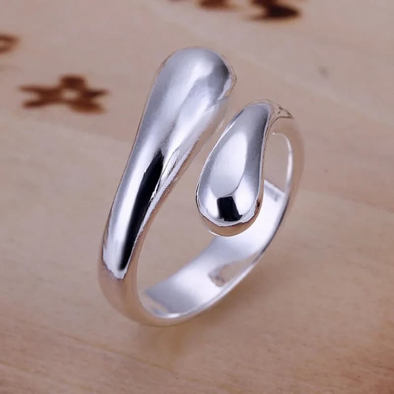 Ensemble de bijoux de luxe en forme de larme en argent Sterling 925 pour femmes, bague Simple, collier, Bracelet, boucles d'oreilles, ensemble de quatre pièces, bijoux de fête