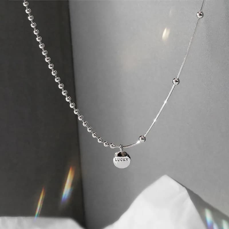 Colliers ras du cou en argent sterling 925 avec pendentif porte-bonheur pour femmes, bijoux esthétiques et élégants, accessoires de charme, bijoux argent 925