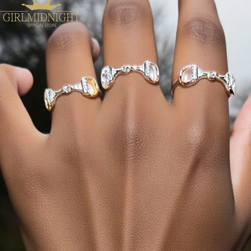 Boucles d'oreilles en argent regardé 925 pour femme, Micro Pave, 5A CZ, Sparking Horse Snaffle Bit Ring, Bijoux