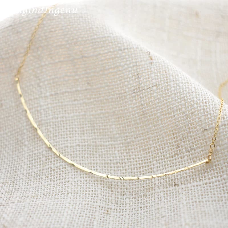 Collier Ras du Cou en Or Rempli d'Argent 925